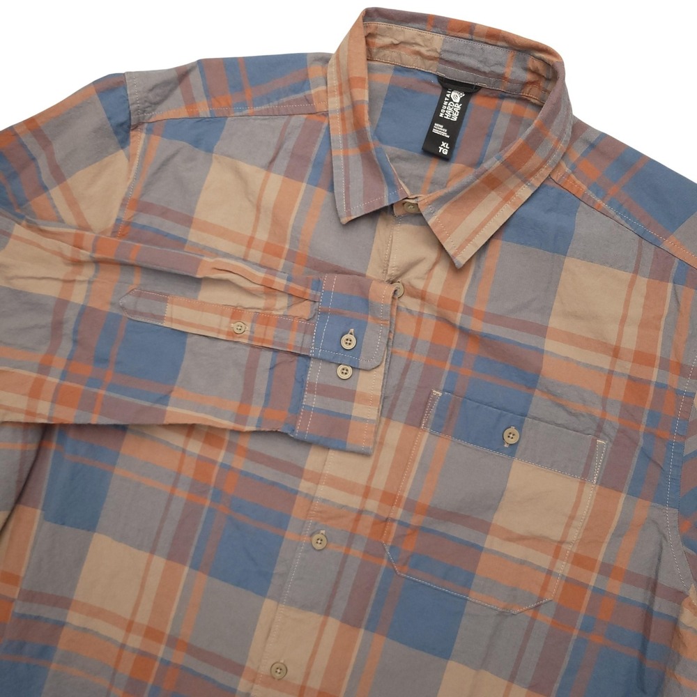 Mountain Hardwear Shirt Mens XL Multicolor Plaid Long Sleeve Button Up Cotton